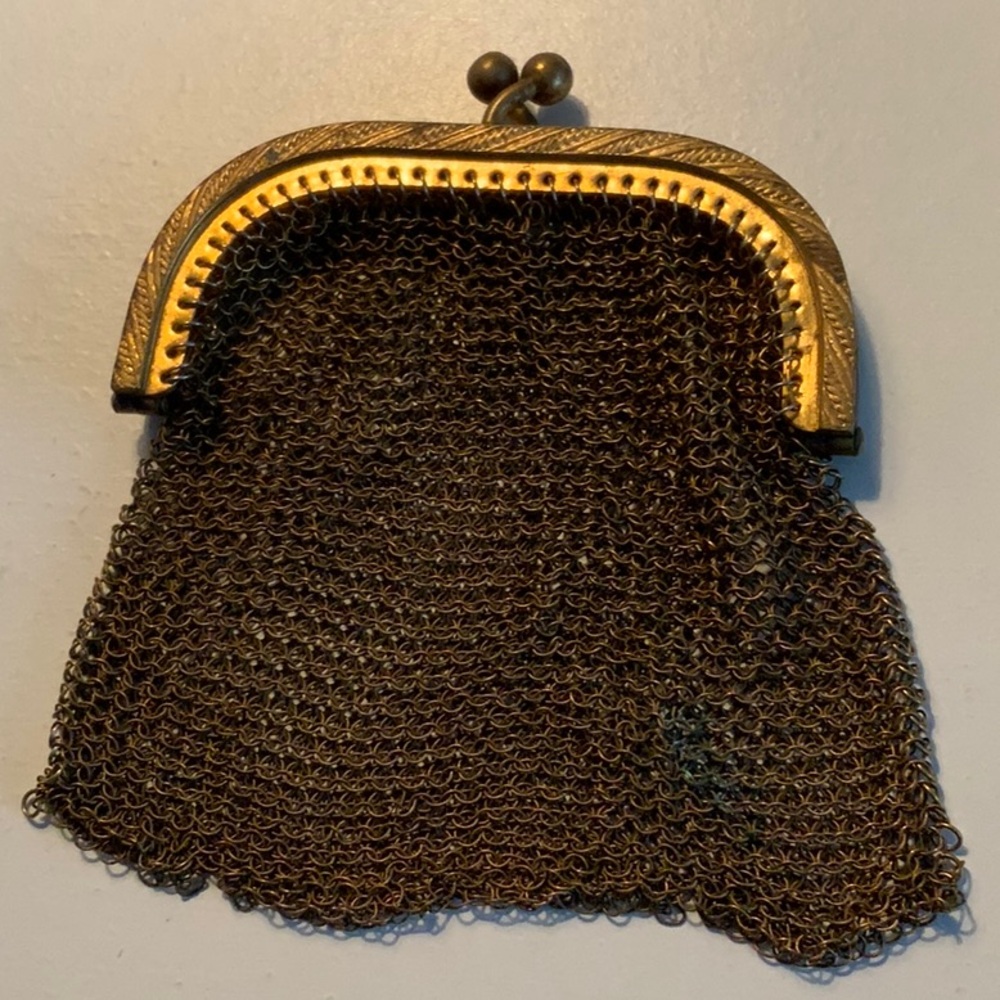 Vintage Gold Mesh Coin Purse